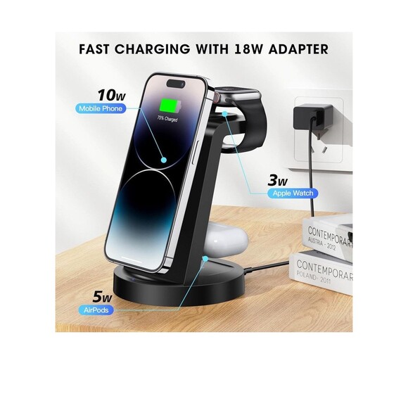 3 in 1 Wireless Charging Station - Picture 4 of 9